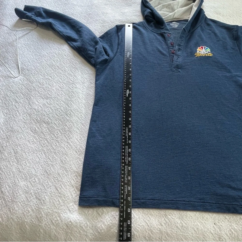 NBC Sports Blue Textured Men's Shirt with Hoodie - Roots 73. size‎ Large